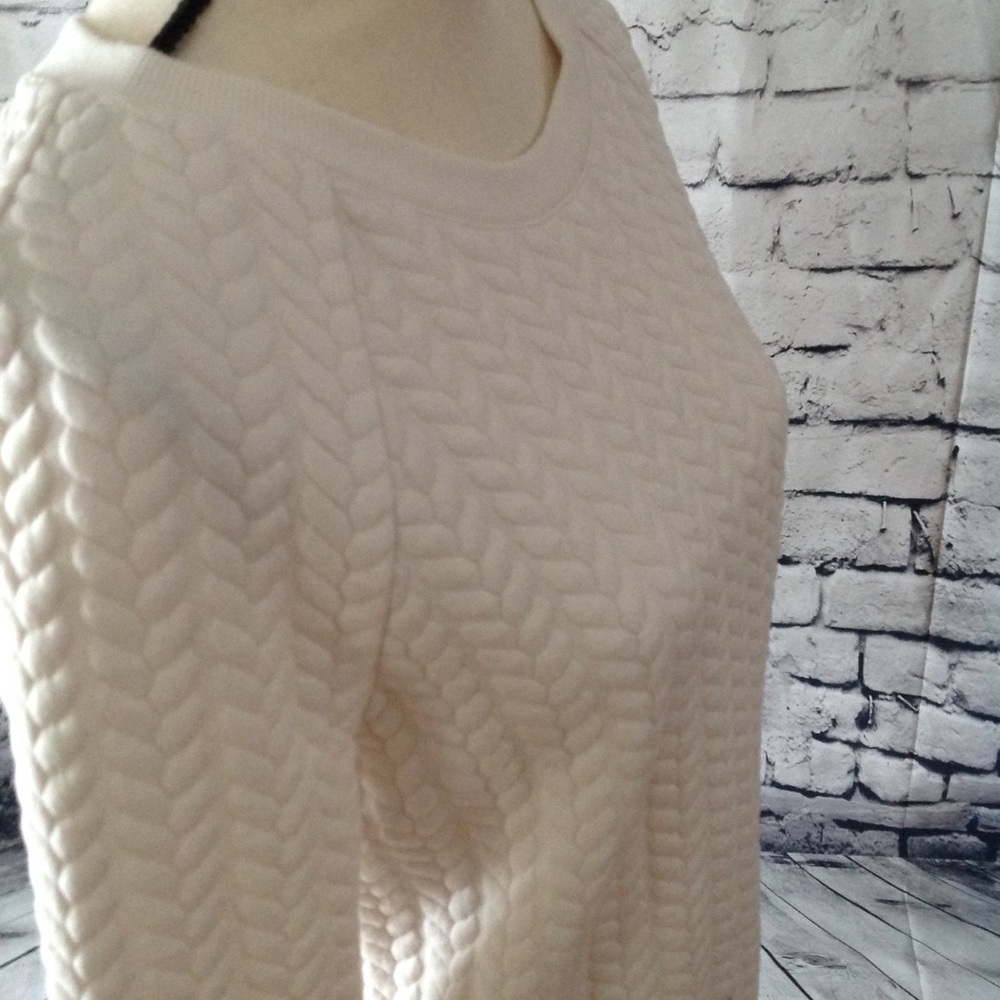 LOFT quilted sweatshirt/sweater, petite medium - Picture 4 of 6